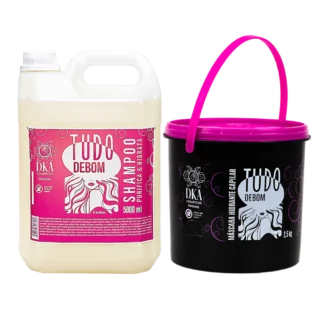 Kit Lavatório Profissional DKA Cosméticos - Shampoo 5l + Máscara 2,5k