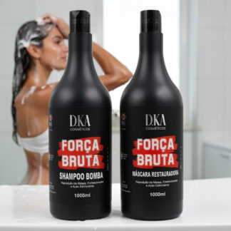 Kit Tratamento Reconstrutor Intensivo e Estimulador de Crescimento Força Bruta DKA Cosméticos
