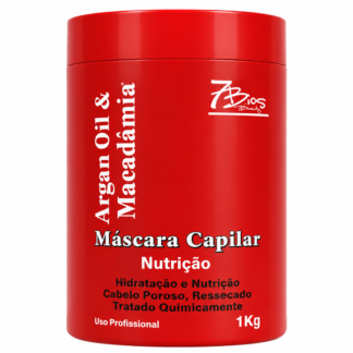 Máscara Nutrição Argan Oil & Macadâmia - 1kg - 7Bios