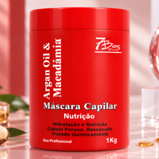 Máscara Nutrição Argan Oil & Macadâmia - 1kg - 7Bios